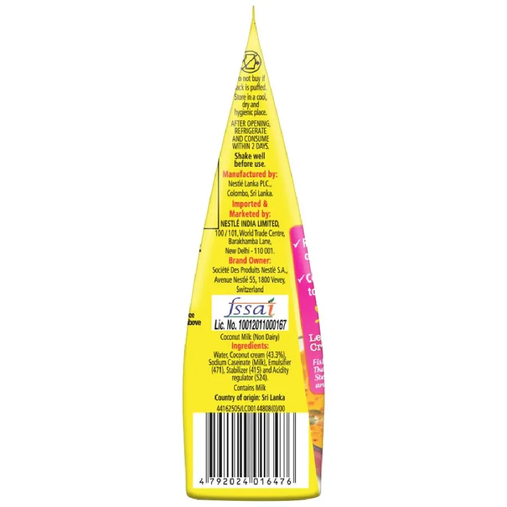 MAGGI Liquid Coconut Milk - Adds Creaminess & Flavour To Gravies, 180 ml Tetra Pack-9.webp